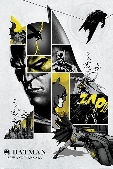 Постер плакат Бэтмен 80 Лет/Batman 80th Anniversary 61x91,5 см