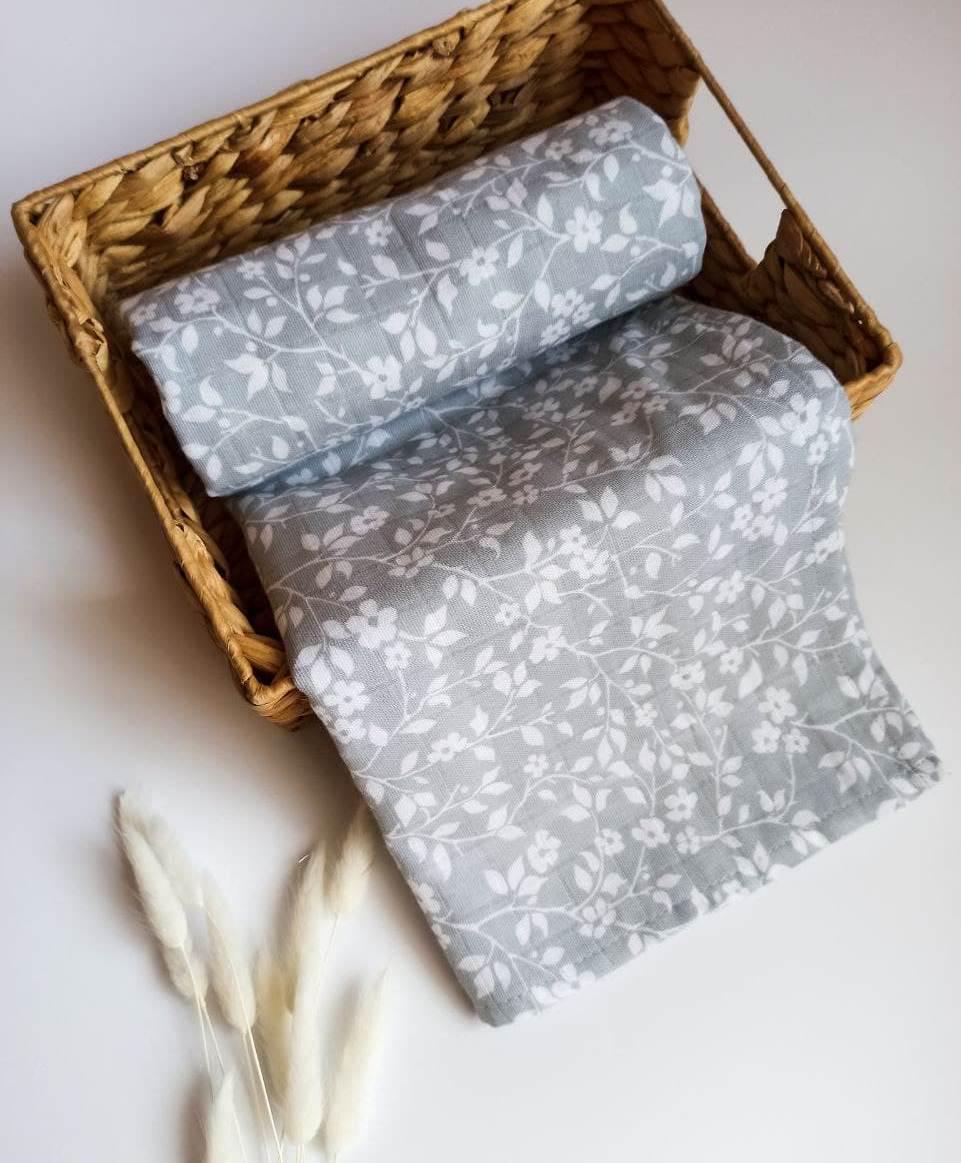 Органическая муслиновая пеленка Just Kids 70х70 см Серый (c993a78c)