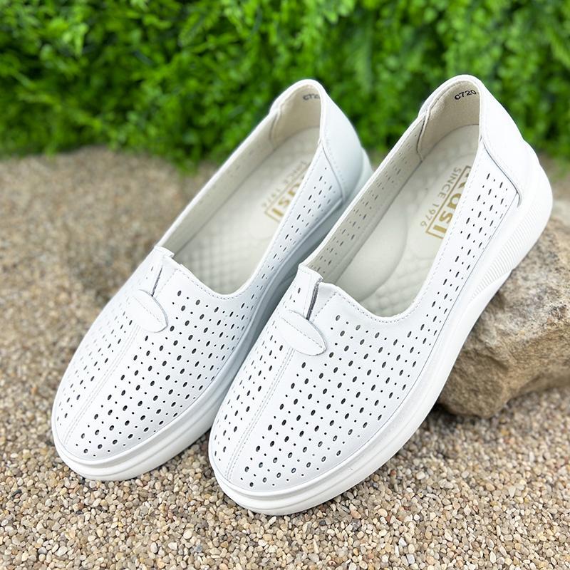 Мокасини жіночі Е-007020-1 перфорована шкіра р. 36 23-23,5 см Білий (25330830) - фото 2 Мокасини жіночі Е-007020-1 перфорована шкіра р. 36 23-23,5 см Білий (25330830) - фото 2