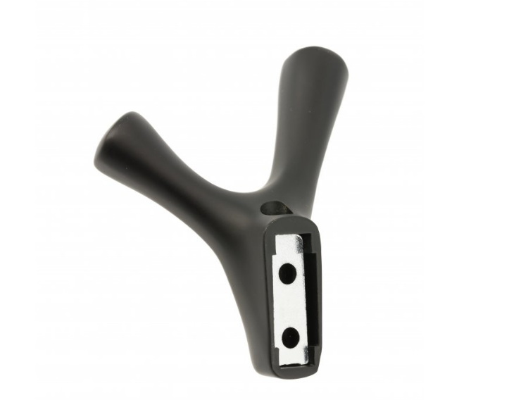 Гачок для одягу настінний GTV TORNA металевий 71х81х47 мм Чорний матовий (24767815) - фото 2