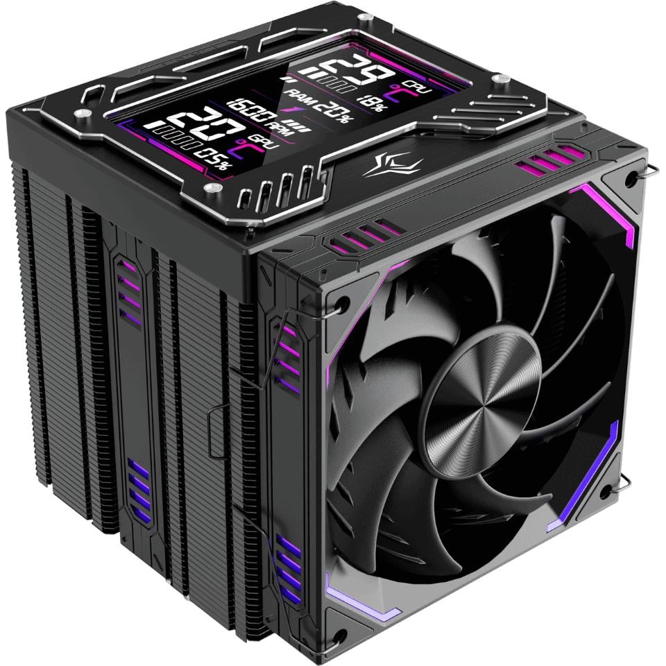 Кулер процессорный 1stPlayer FT12DSL-6 275 Вт 2x120 мм 2000 об/мин ARGB Black (FT12DSL-6-BK)