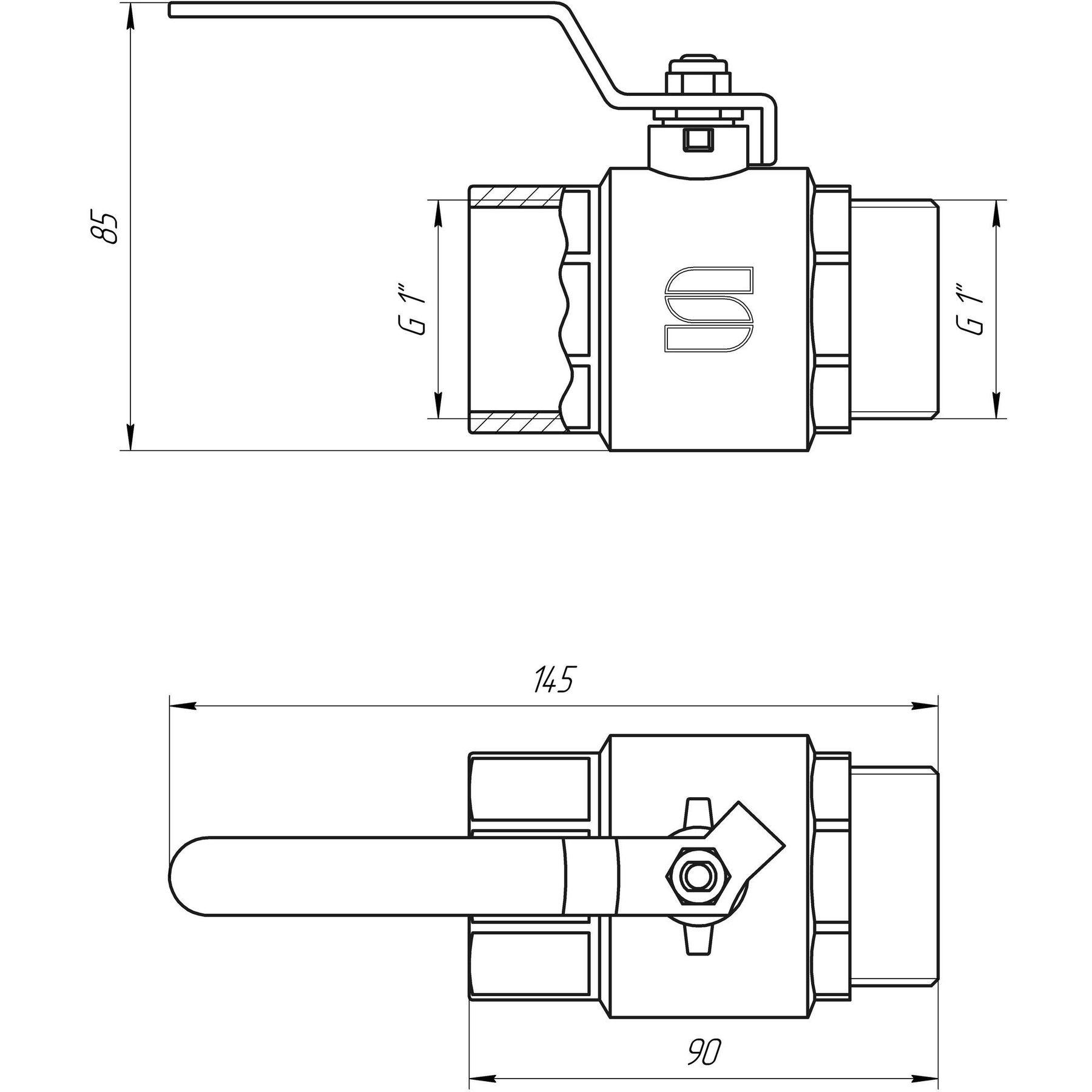 Кран кульовий Selba SL1505 000009638 1" ВЗ ручка (104531) - фото 2