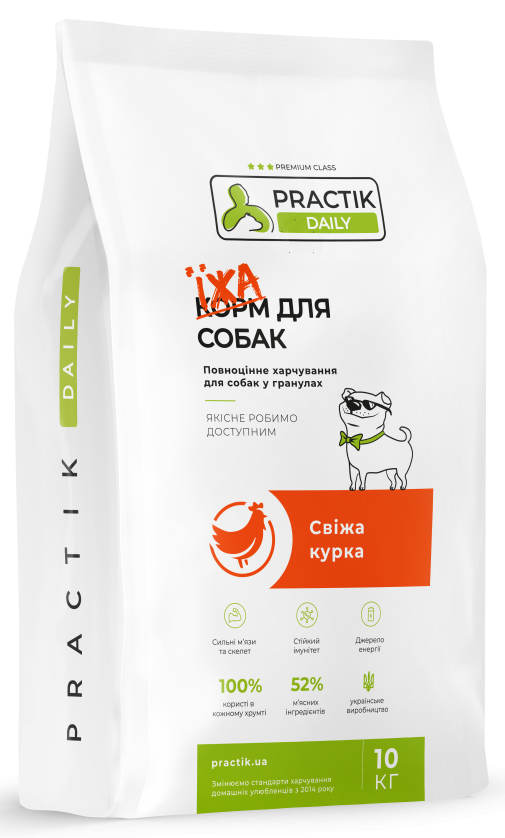 Корм для собак Practik Daily Преміум класу з Свіжою Куркою 20 кг (20DHD911) - фото 1