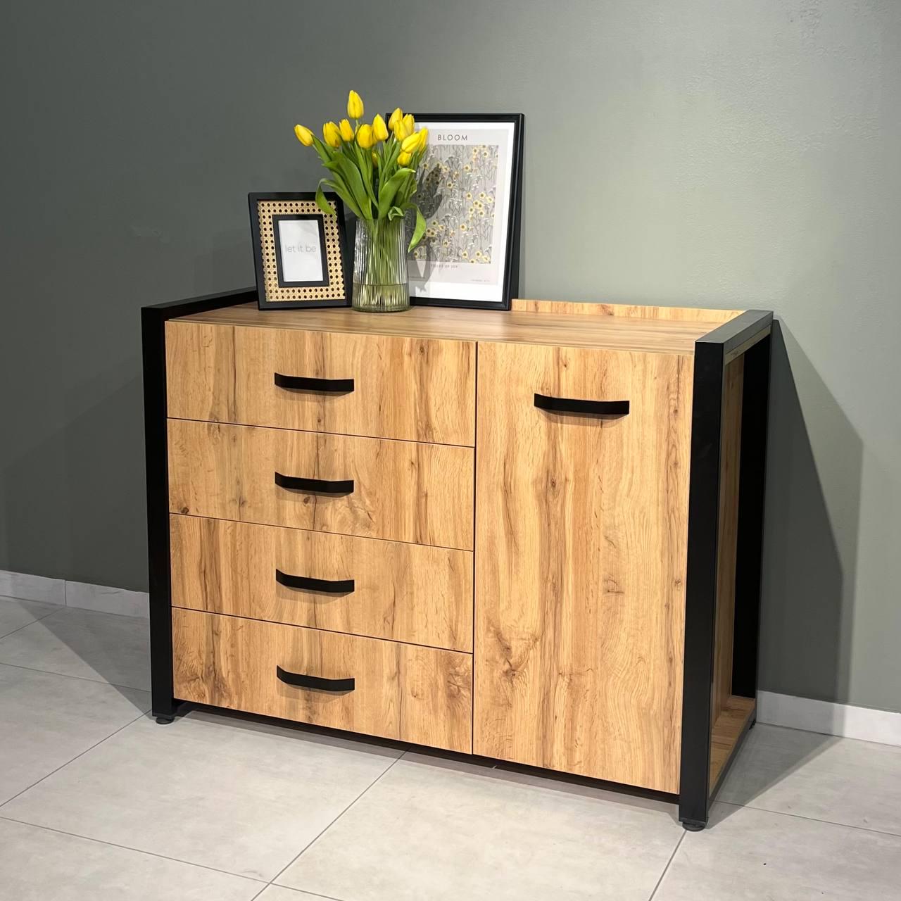 Комод в спальню с дверцами и ящиками 4 ящика (000088457) Комод в спальню с дверцами и ящиками 4 ящика (000088457)