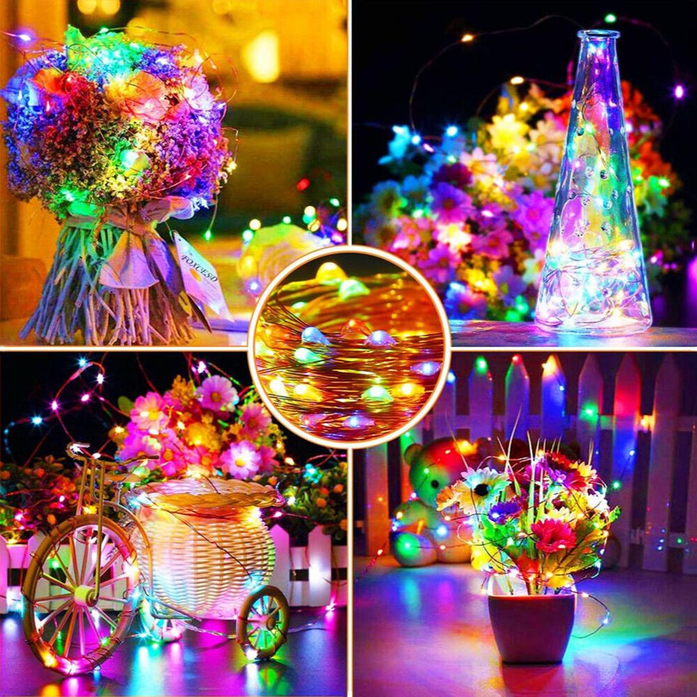 Гірлянда світлодіодна роса на батарейках статичний режим 20 LED IP44 2 м Мультиколор - фото 5 Гірлянда світлодіодна роса на батарейках статичний режим 20 LED IP44 2 м Мультиколор - фото 5