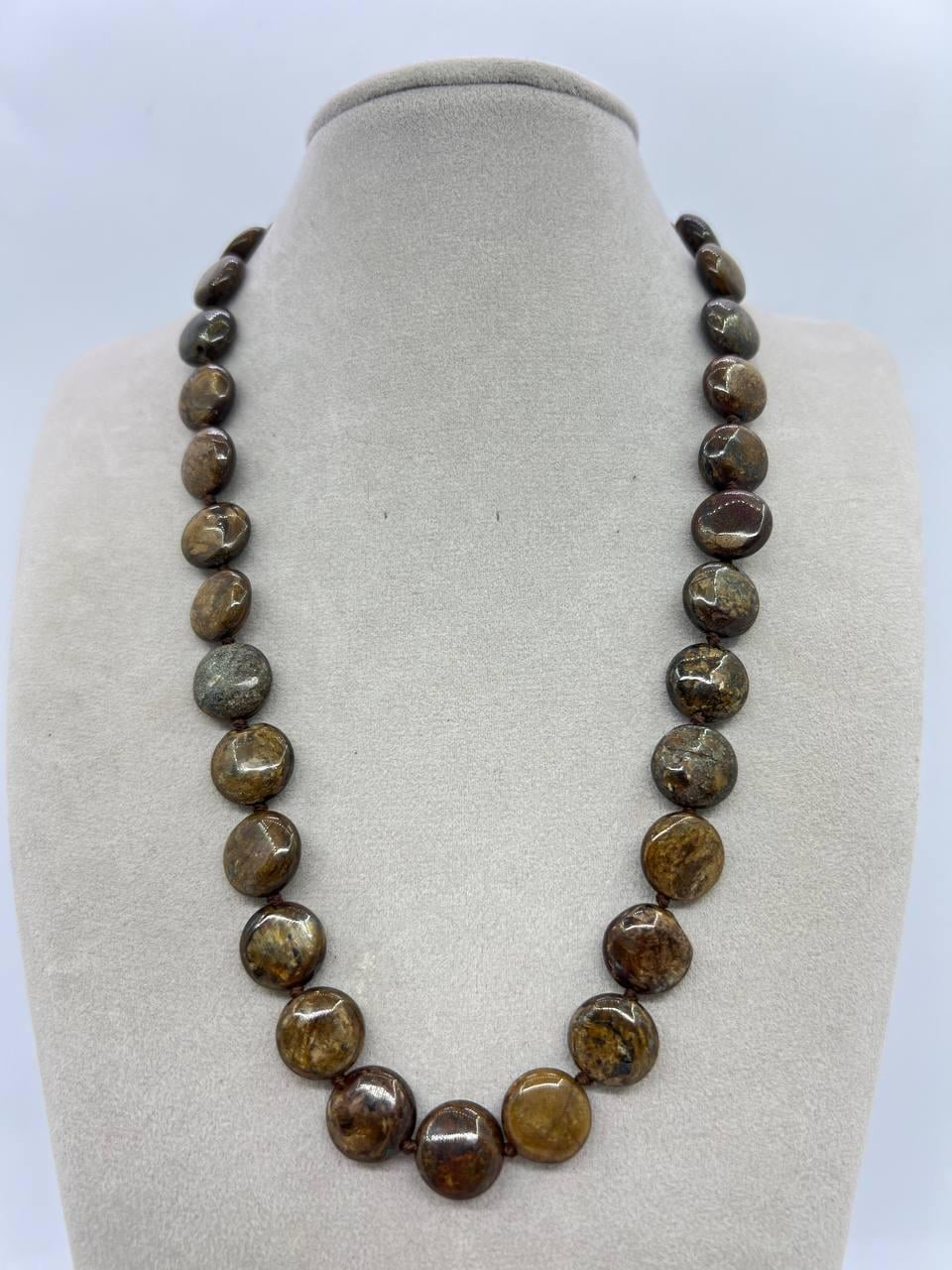 Бусы бронзит 44 см Коричневый (11188)