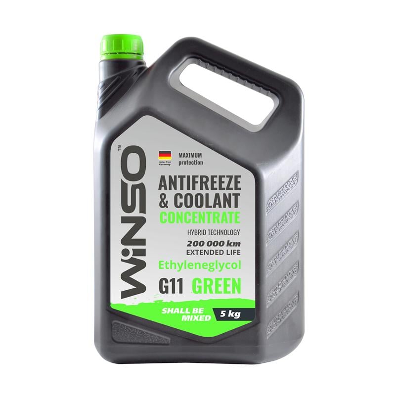 Антифриз WINSO Antifreeze & Coolant концентрат G11 5 кг Зелений (881010)