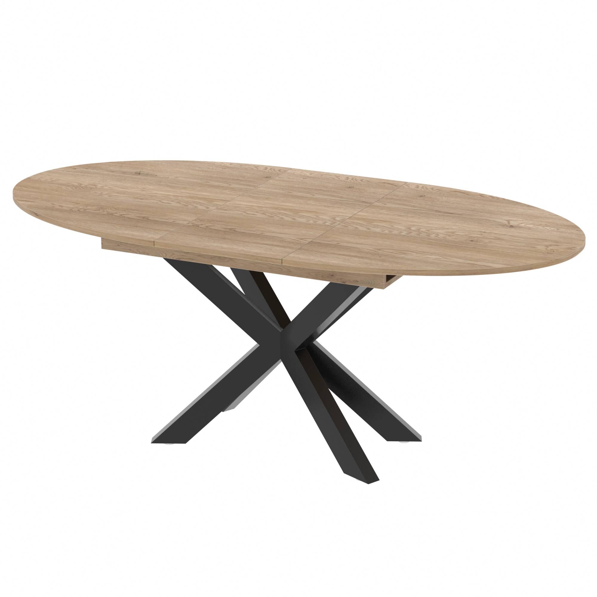 Розсувний обідній стіл СПАЙДЕР ОВАЛ ДСП Дуб кремона торро (986431)