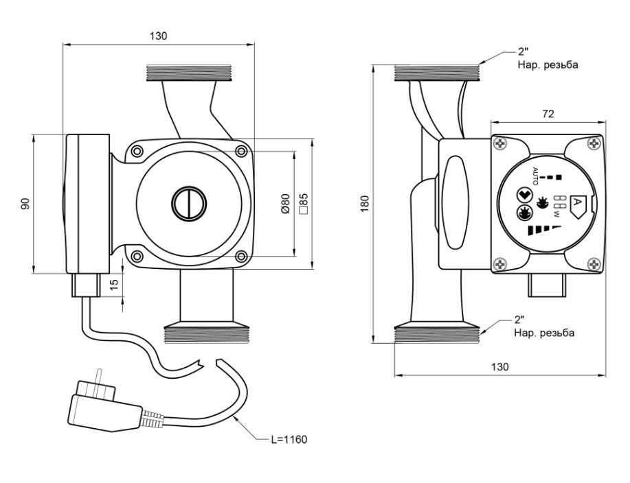 Циркуляционный насос Thermo Alliance LPSА 32/60/180 энергосберегающий (LPSA3260180) - фото 2 Циркуляционный насос Thermo Alliance LPSА 32/60/180 энергосберегающий (LPSA3260180) - фото 2