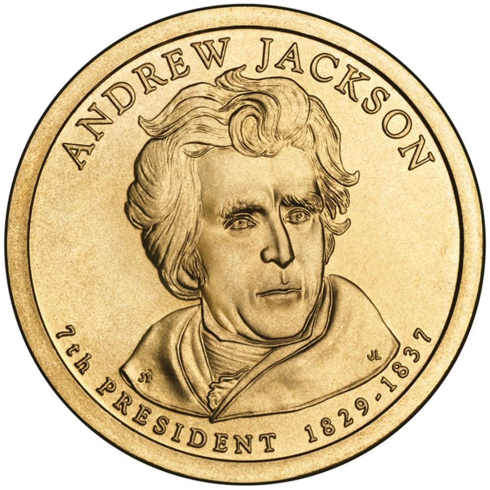 Коллекционная монета США 1 доллар 2008 P «7-й Президент Эндрю Джексон» UNC (KM#428)