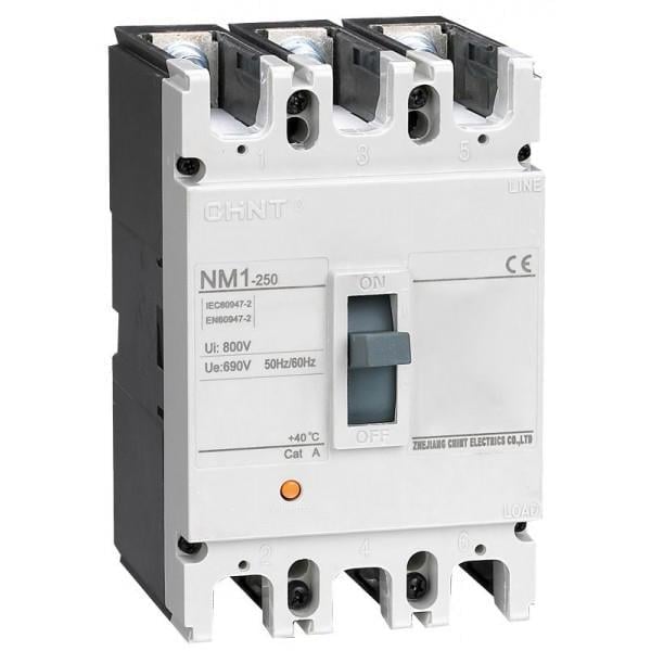 Автоматичний вимикач CHINT NM1-250R 3Р 200А 65кА (126628)
