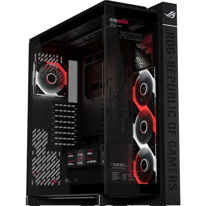 Корпус для ПК Asus ROG Cronox GR801 Curve TG ARGB Full Tower PSU Extended ATX Black (90DC00T0-B09030)