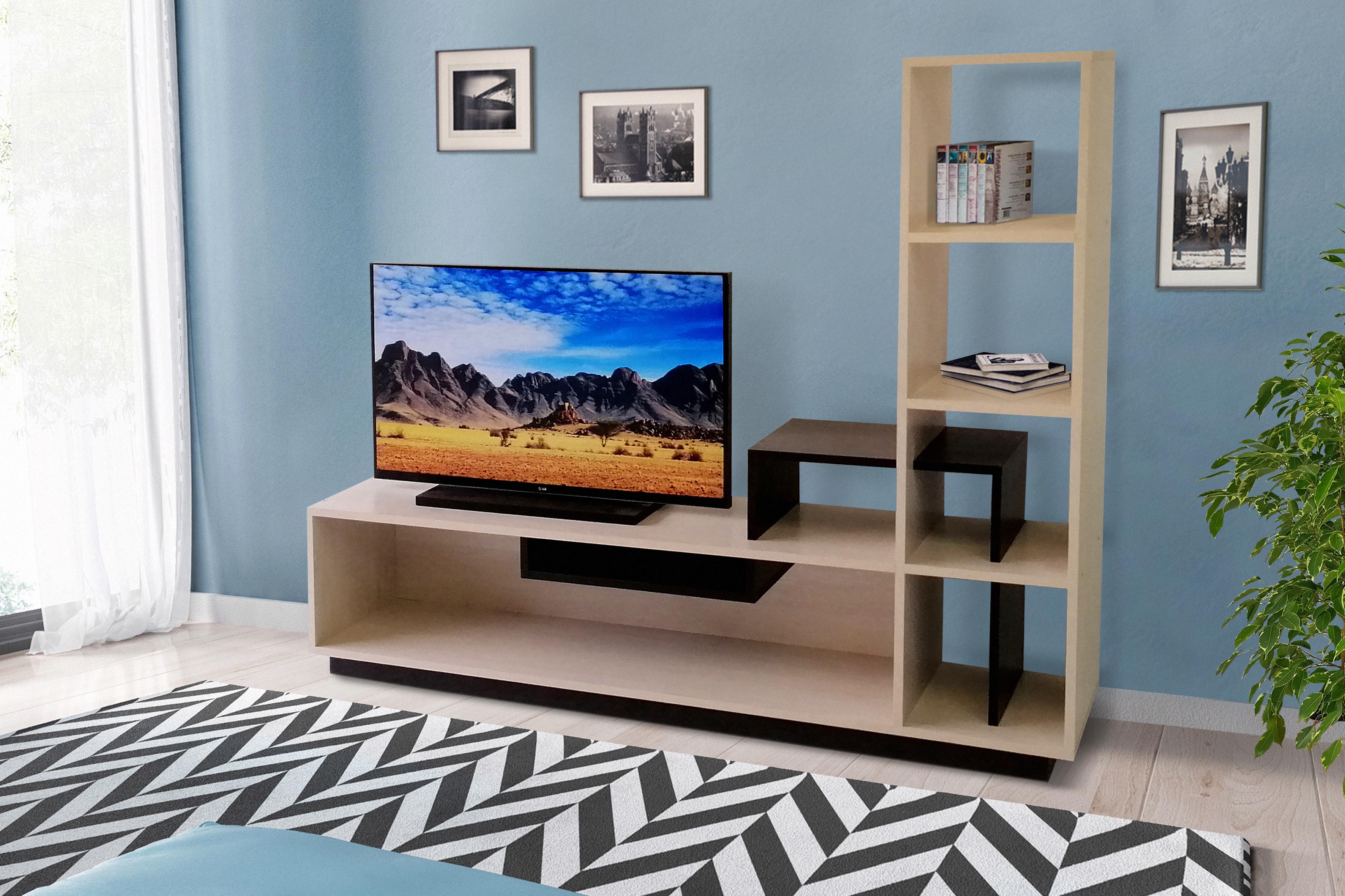 Тумба під ТВ Мікс Меблі Фреш ТВ-8 1200х300х1485 мм Дуб сонома/Венге (А0048370)