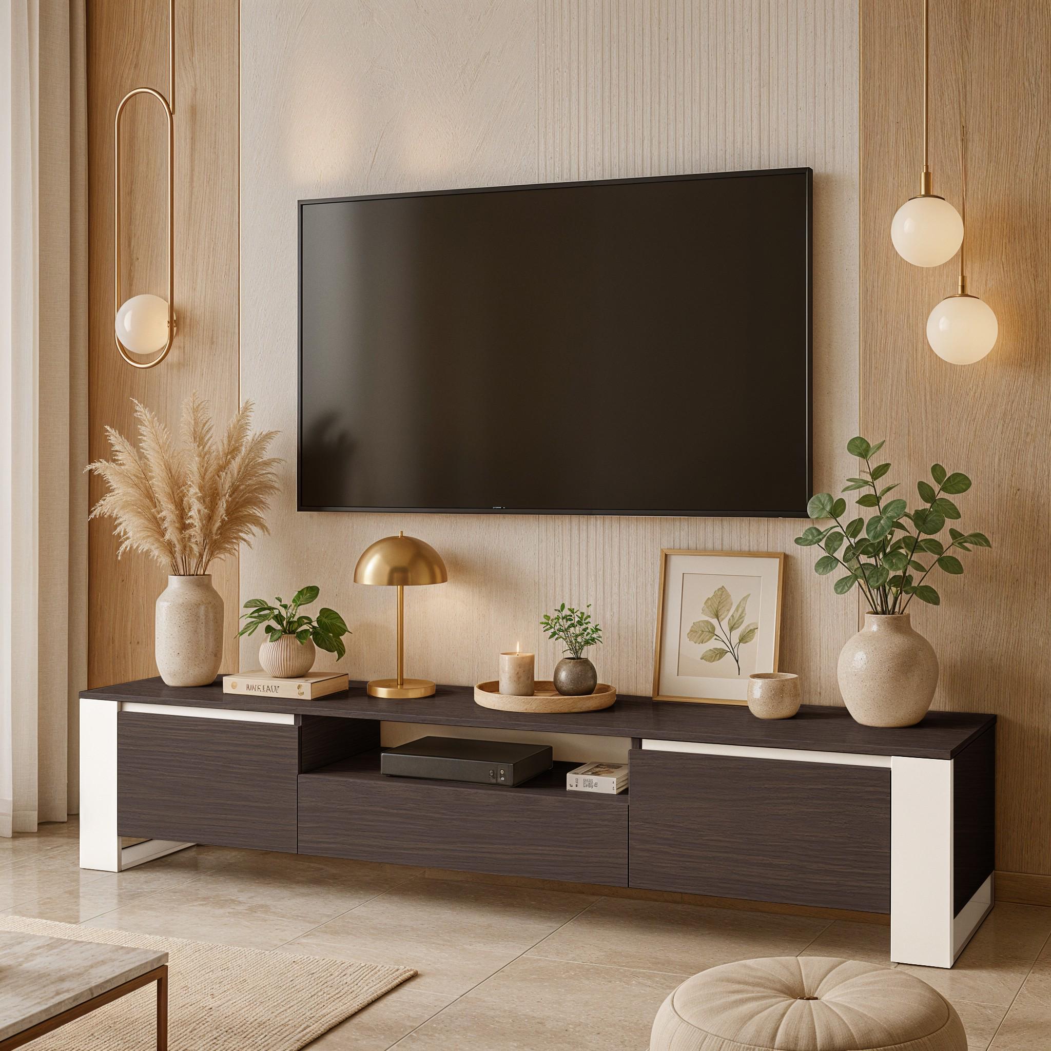 Тумба под телевизор Odyssey 1804x372x450 мм Венге Магия/Белый