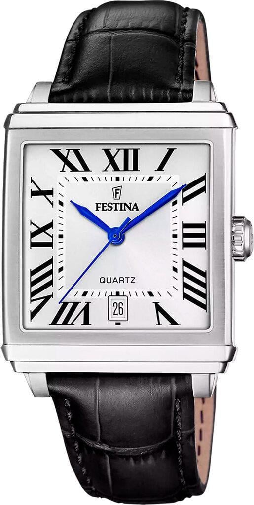 Наручные часы мужские Festina F20681/1 On The Square со стальным корпусом WR 50 м и белым циферблатом