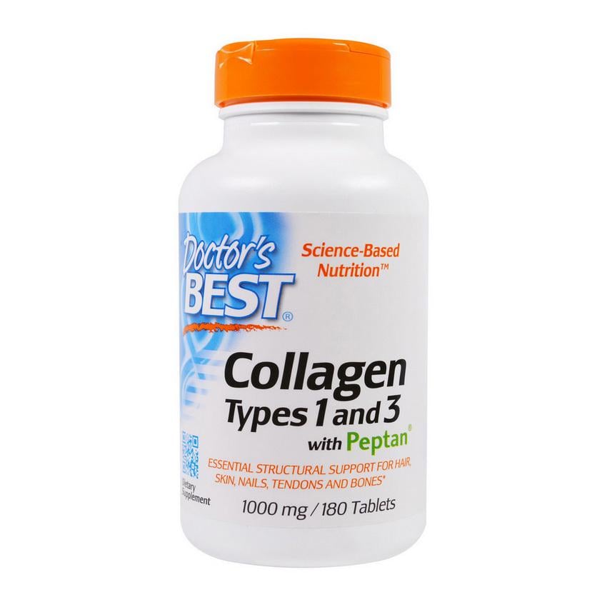 Коллаген с витамином C Doctor's Best Collagen Types 1&3 1000 mg with Vitamin C 180 табл.