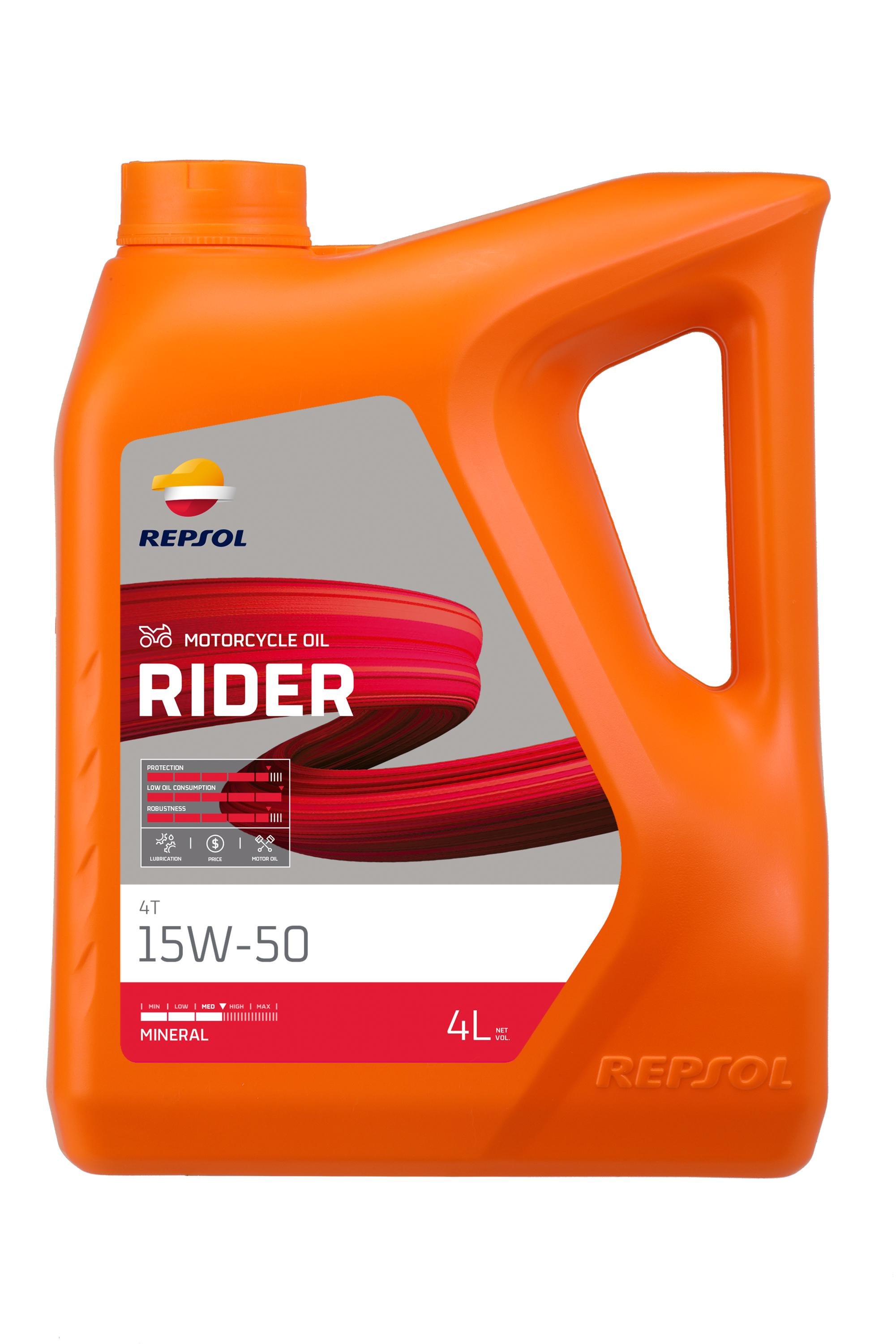 Моторне мастило Repsol RIDER 4T 15W-50 5х4 л (RPP2130RGB)