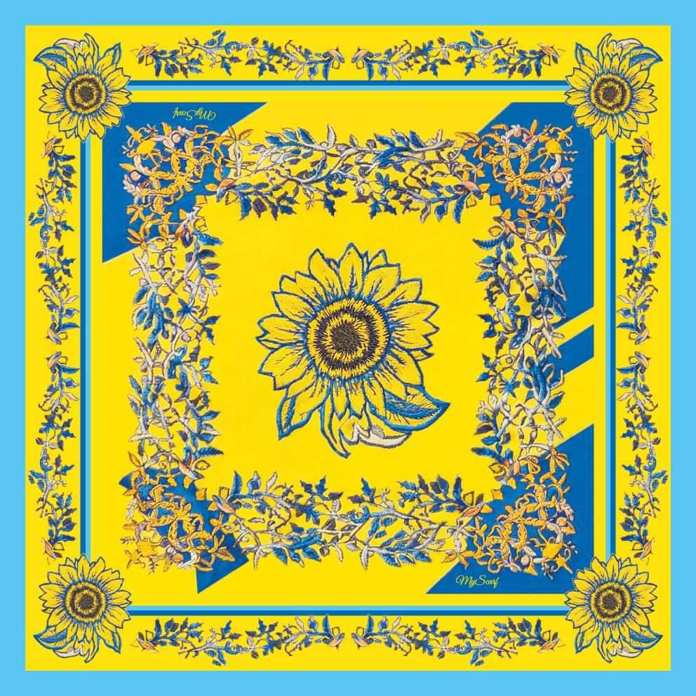 Платок авторски My Scarf Украинский подсолнечник (18019631)