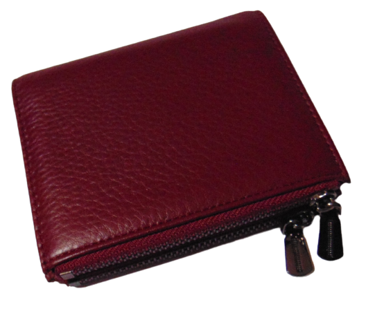 Кошелек из натуральной кожи маленький Genuine 06-239 Бордовый (1736057234)