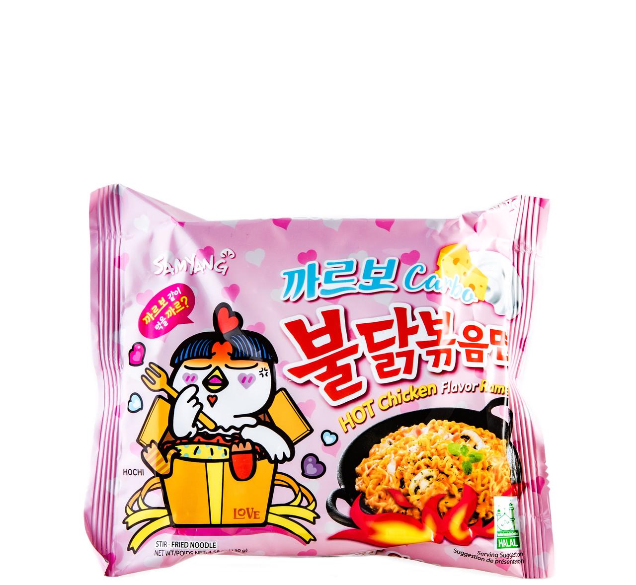 Лапша быстрого приготовления острая SAMYANG со вкусом курицы в соусе карбонара 130 г (000009509) Лапша быстрого приготовления острая SAMYANG со вкусом курицы в соусе карбонара 130 г (000009509)