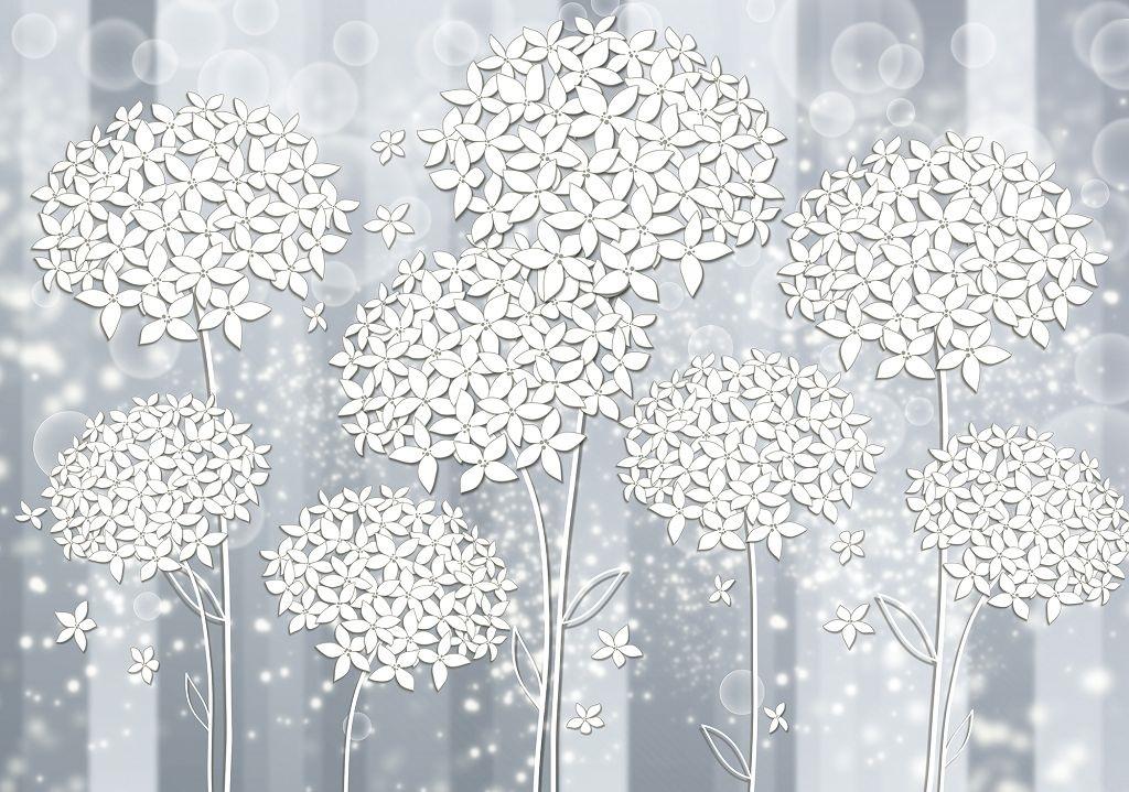 Фотообои 368x254 см Consalnet Белые пушистые цветы (3501P8)