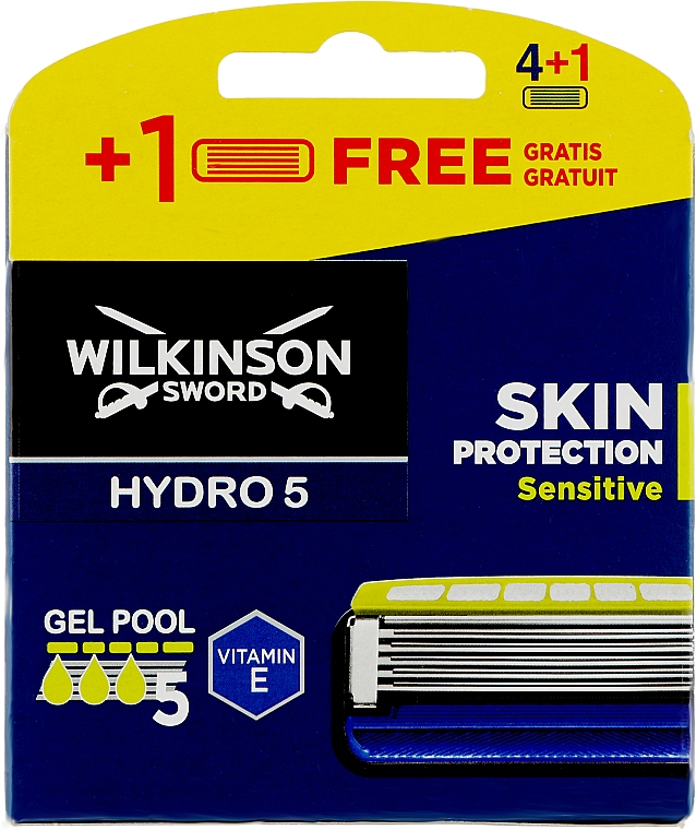 Сменные кассеты для бритья WILKINSON SWORD Hydro 5 SKIN protection Sensitive Vitamin E 5 шт.