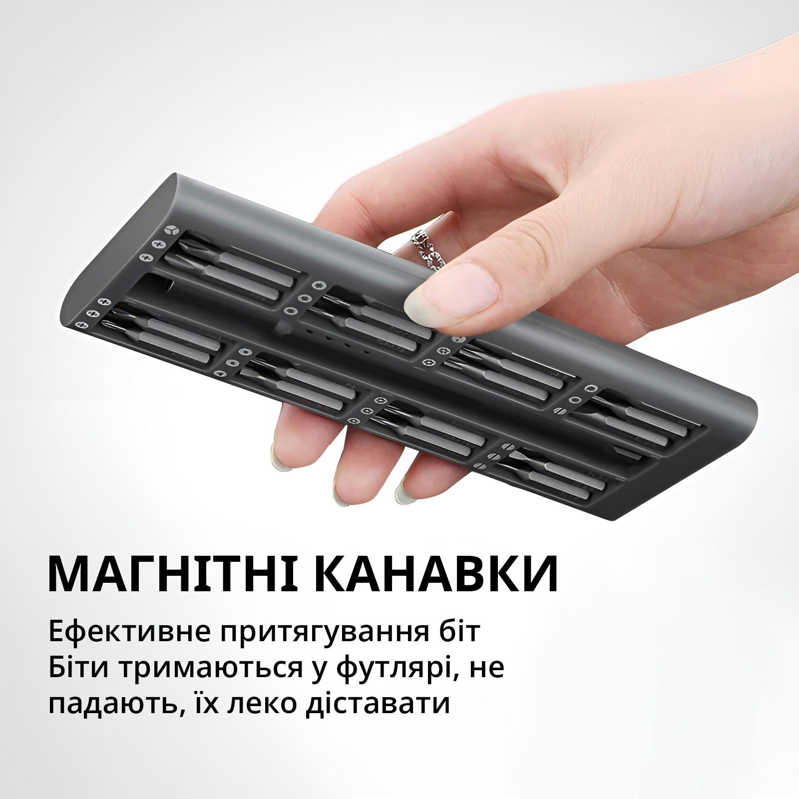 Набір магнітних викруток для точної роботи 49в1 у футлярі Чорний - фото 8