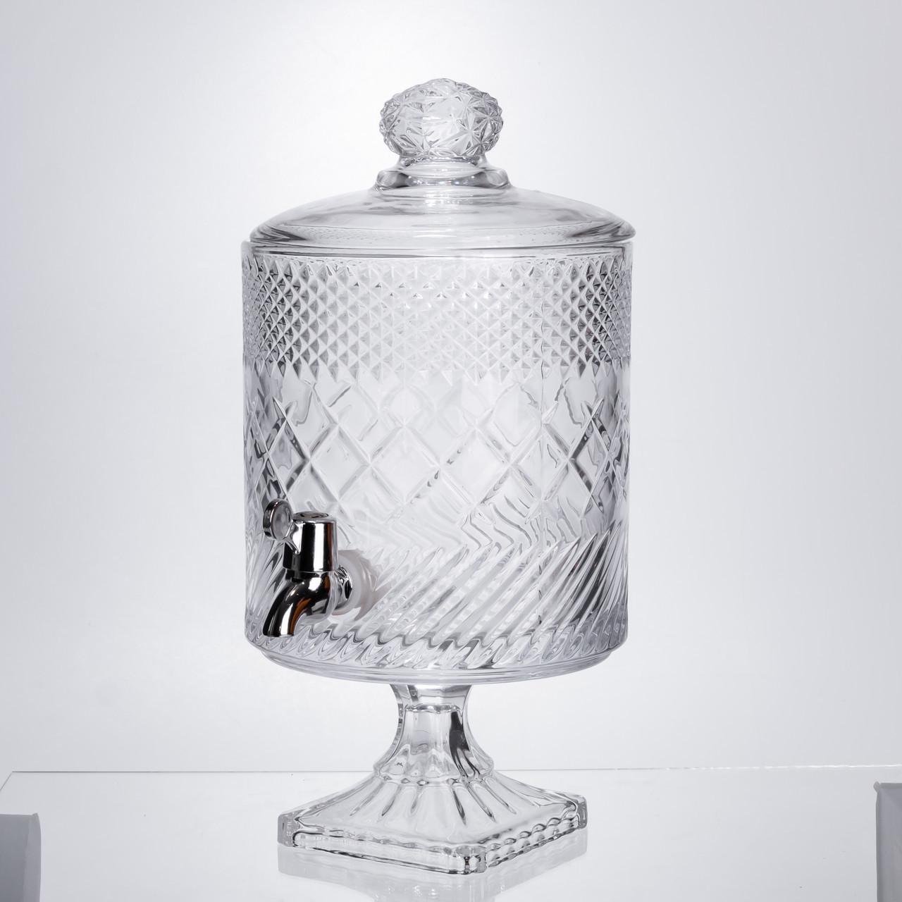 Лимонадница с краном на подставке стеклянная 4,5 л (HP-19-4) - фото 6