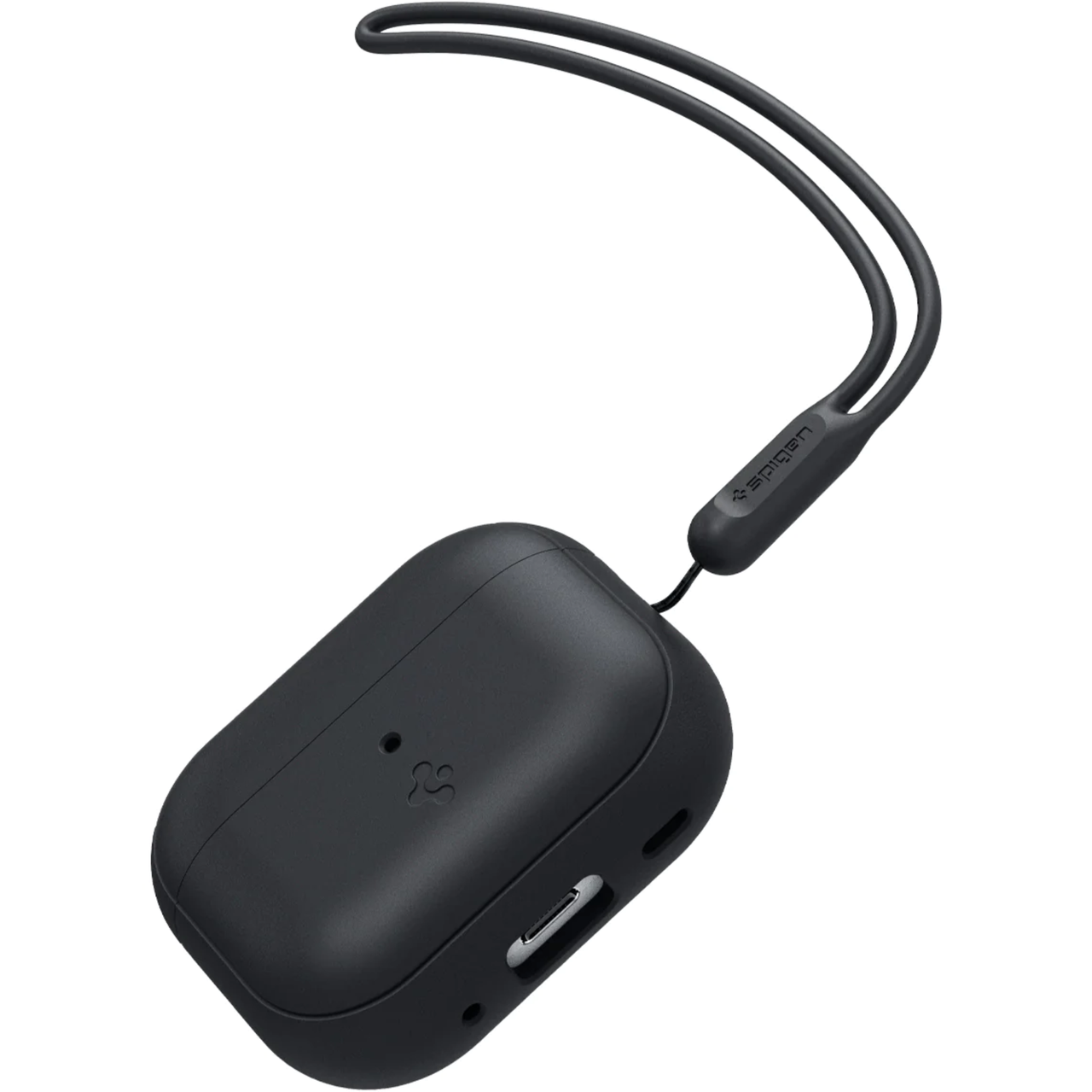 Чохол для навушників Spigen Silicon Fit with Strap for AirPods Pro 2 Black (ACS05479) - фото 3