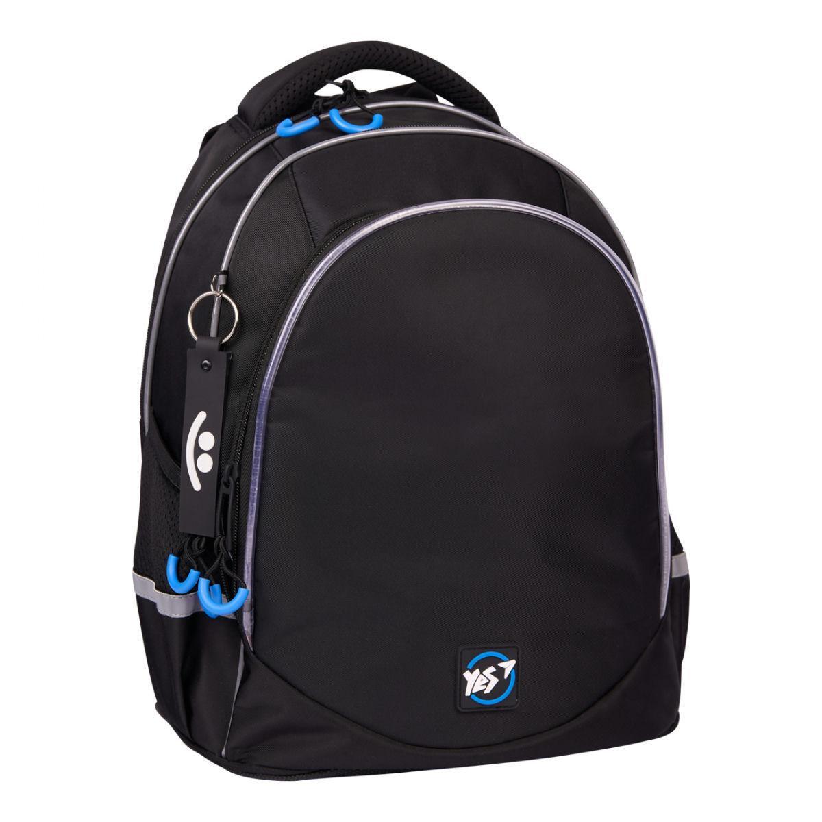 Рюкзак школьный YES Pom-Pom 37x30x18 см 20 л Черный (559942)