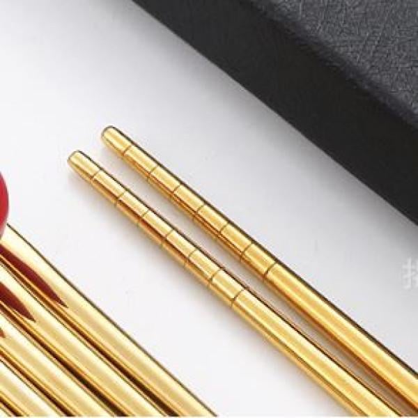 Набор многоразовых палочек для суши Poly Steel из нержавеющей стали 5 персон Золотой (М1140236) - фото 10 Набор многоразовых палочек для суши Poly Steel из нержавеющей стали 5 персон Золотой (М1140236) - фото 10