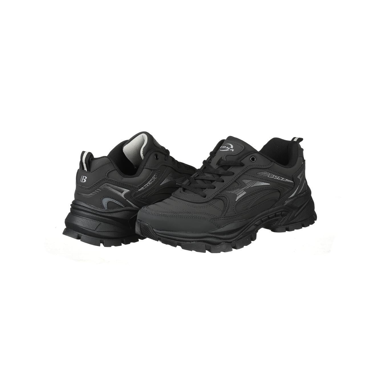 Кроссовки мужские Bona 982Dиз нубука р. 44 Темно-серый (20413)