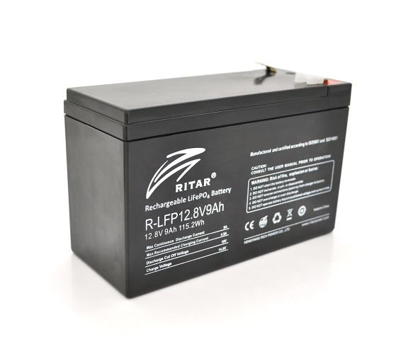Аккумуляторная батарея Ritar LiFePO4 12,8V 9 Ah 115,2Wh BMS4,5A 4S (08579)