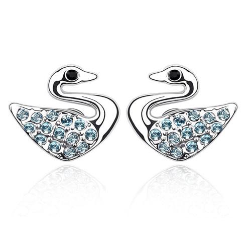 Серьги с кристаллами Сваровски Showfay 0111703 Голубой