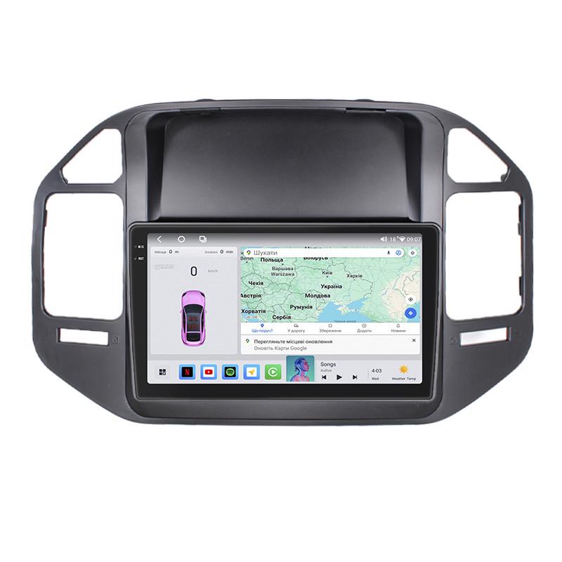Автомагнитола штатная Lesko 4G/QLED/360°/CarPlay/GPS/Wi-Fi для Mitsubishi Pajero III 1999-2002 4/64Gb 9" (2354223508)