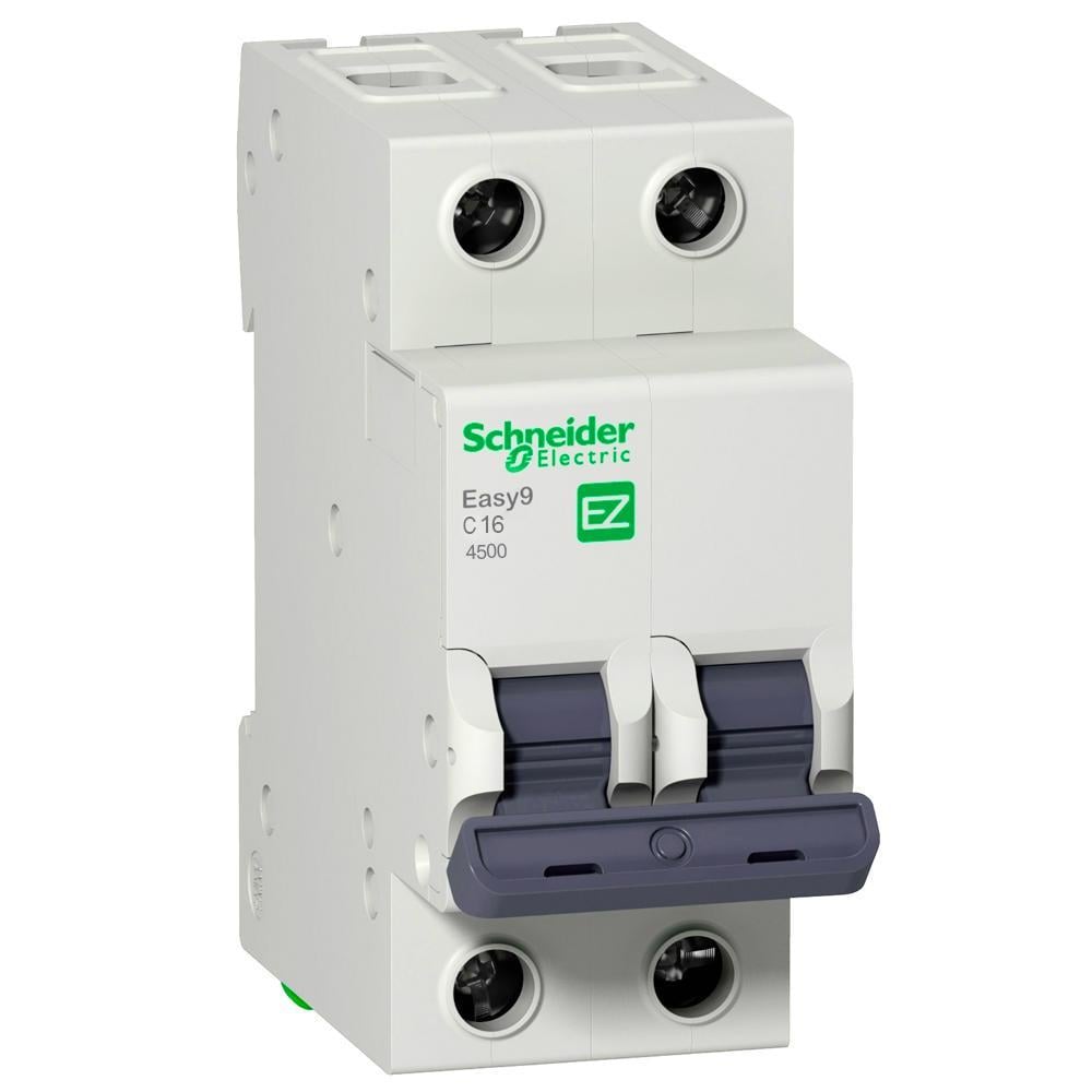 Автоматический выключатель Schneider Electric EZ9 2p 16A С Easy9 (EZ9F34216)
