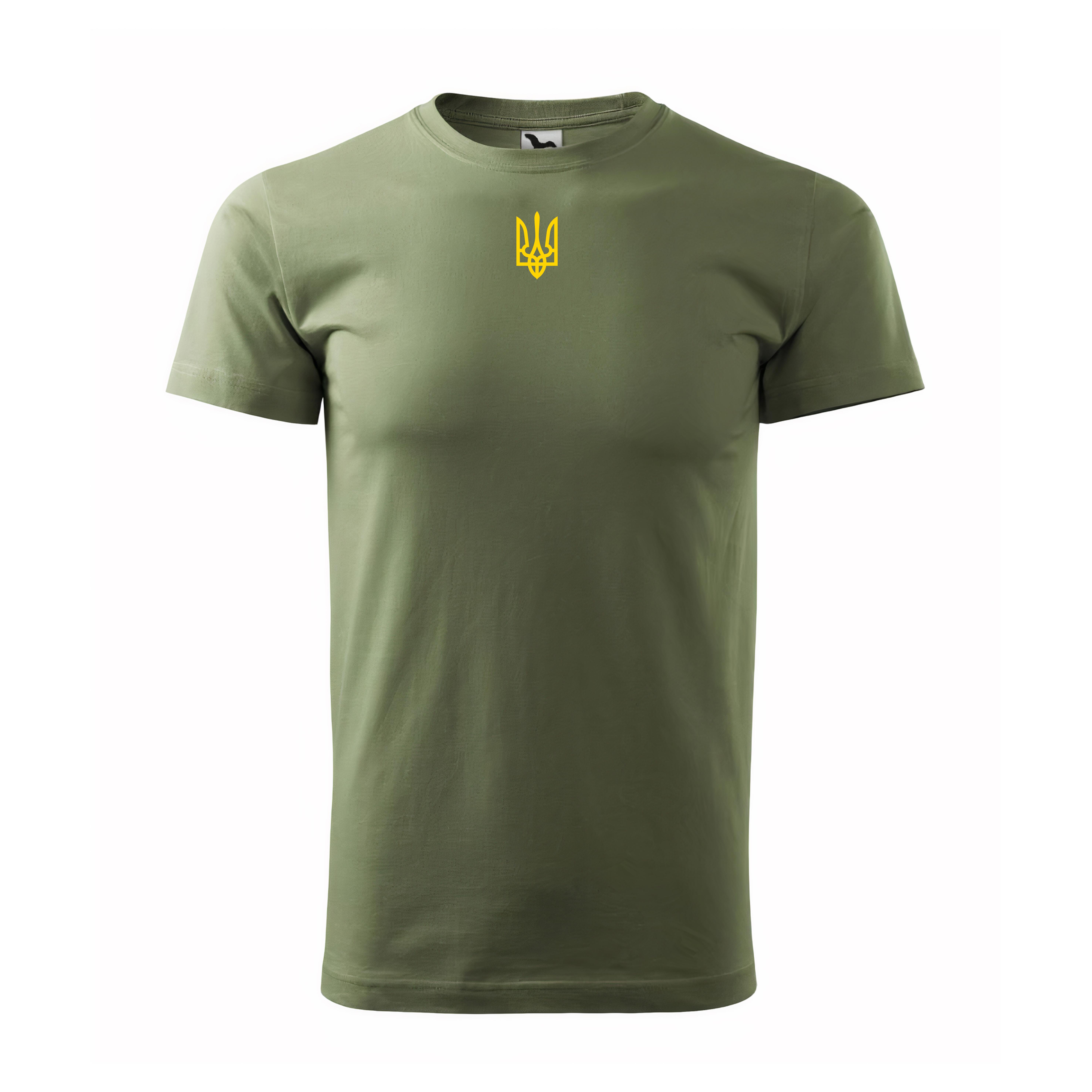 Футболка патриотическая с вышивкой Герб Украины M Желтый/Хаки (11255170)