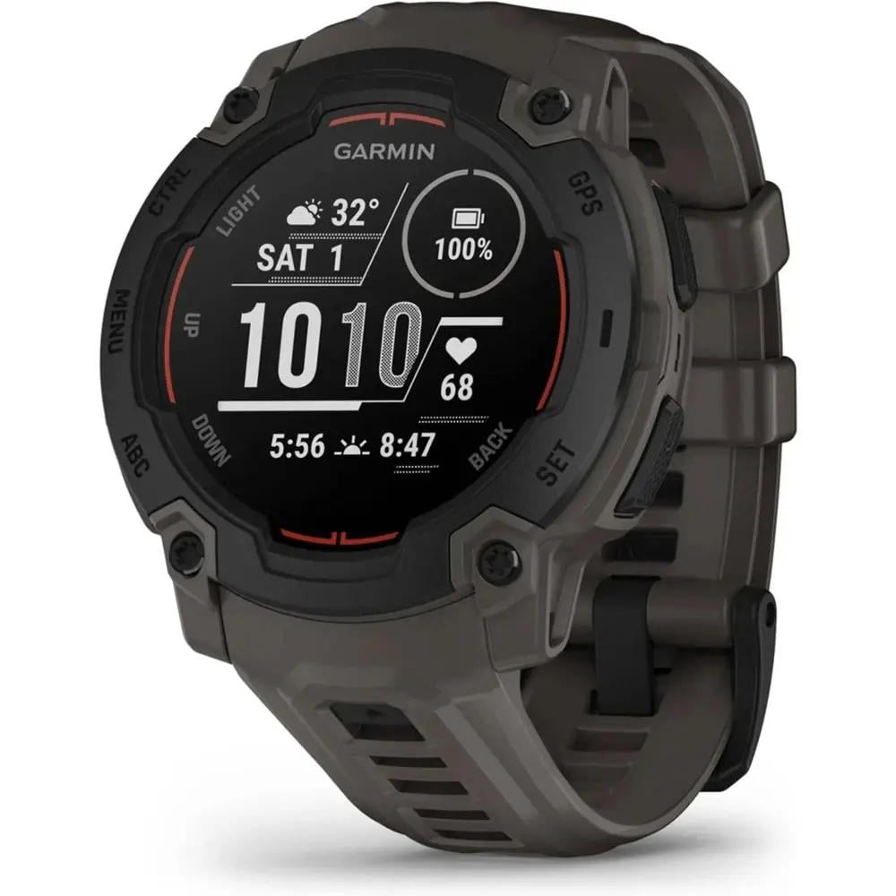Смарт-годинник Garmin Instinct E 45 мм Black with Charcoal Band (010-02933-00/13)