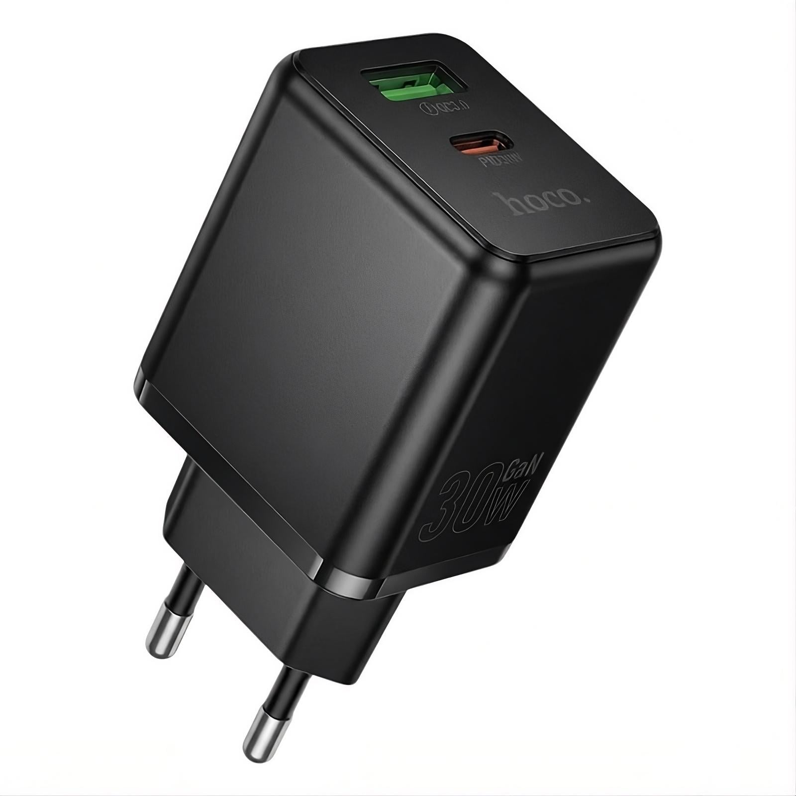 Адаптер сетевой Hoco C157A Multi-Protocol Charger 30W PD/QC Черный (31941236)
