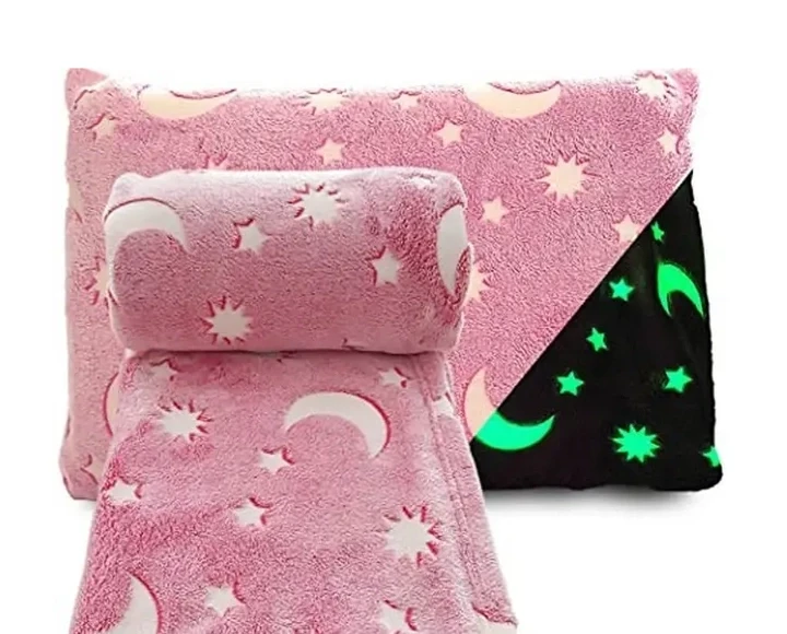 Плед Magic Blanket светящийся 150x100 см Розовый