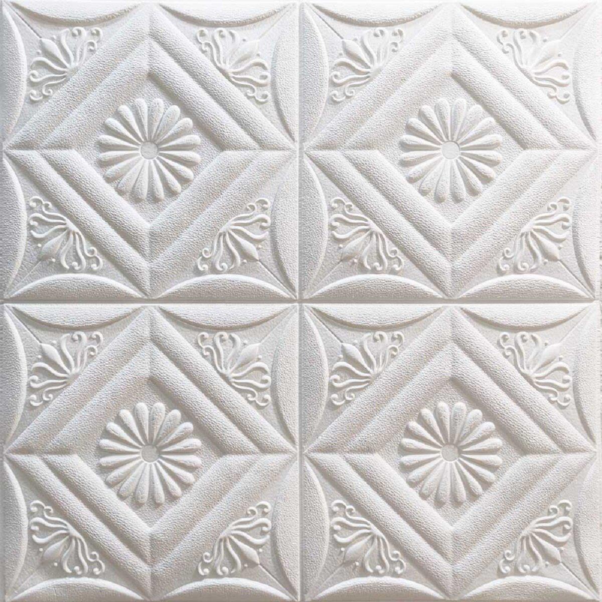 3D-панель Sticker Wall SW-00000480 самоклеящаяся 700x700x6 мм Белый (991942896)