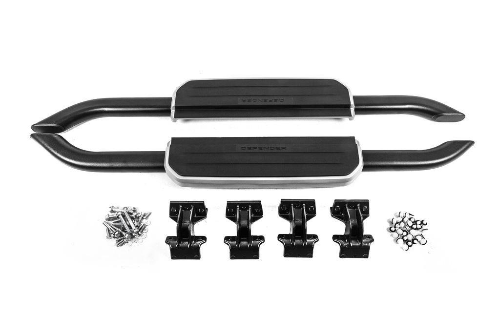 Боковые пороги OEM металл для короткого Cixtai для Land Rover Defender 2019- гг. 2 шт. Черный (86606)