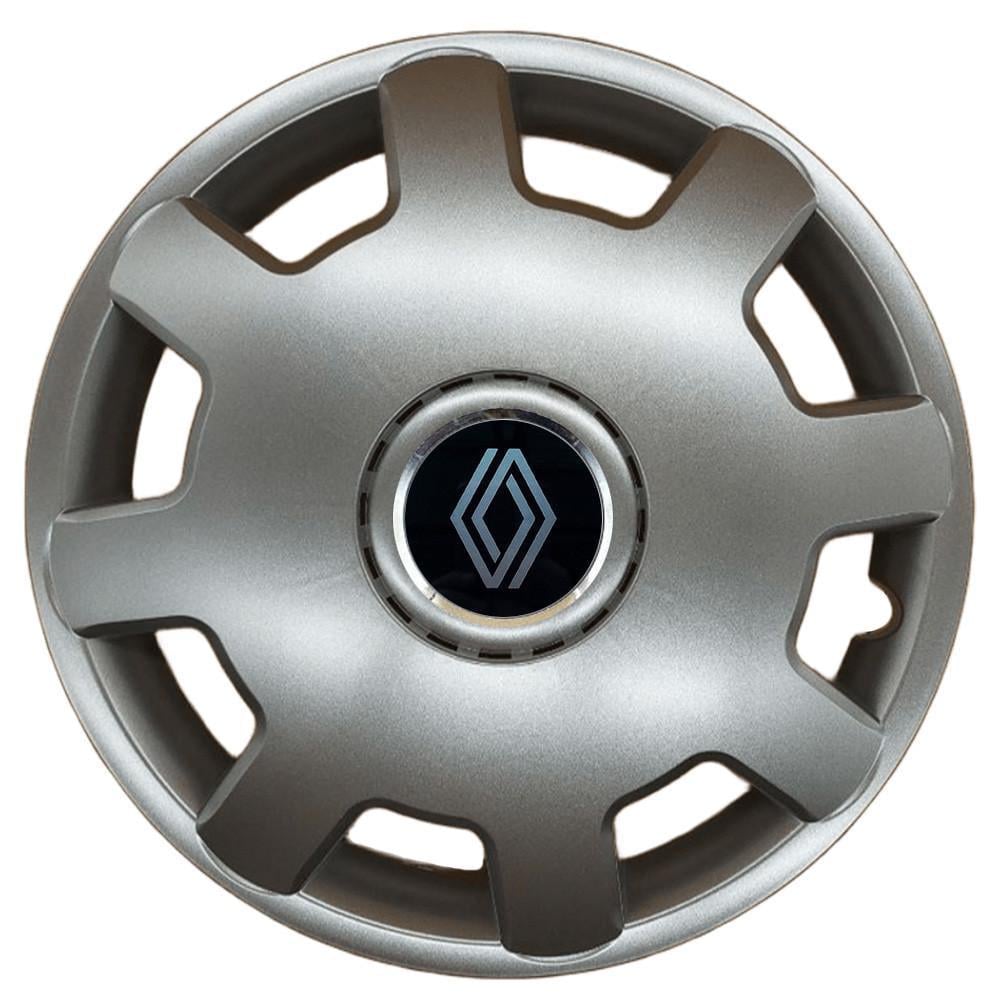 Колпаки SJS 105 с логотипом Renault NEW 4 шт. R13 Серебряный (2789080822)