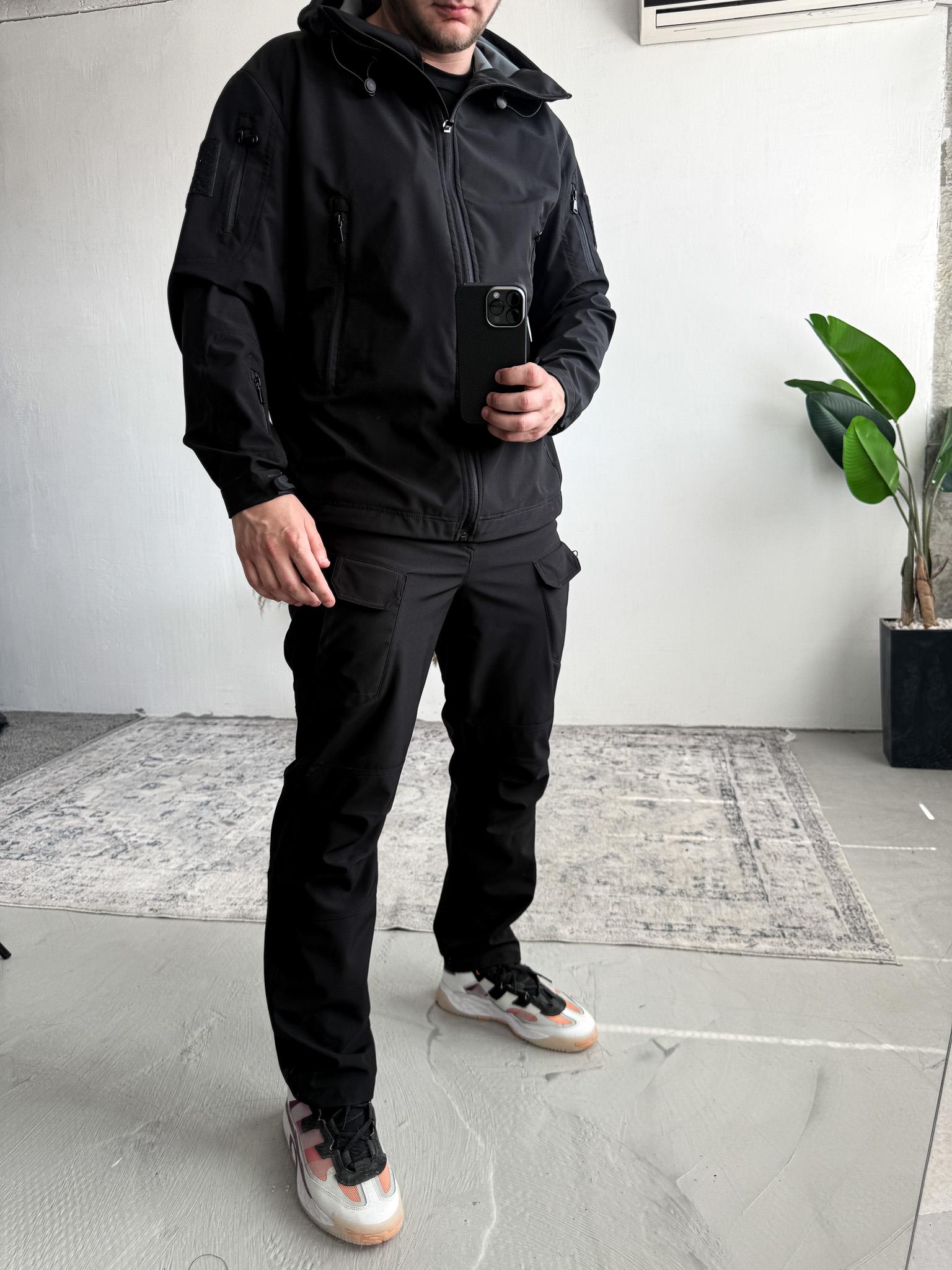 Прогулянковий костюм Soft Shell не утеплений 5-995 S Чорний (42267)