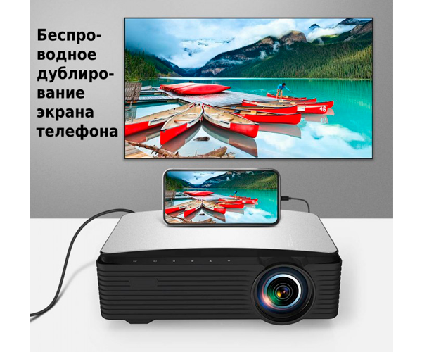 Проектор Panoplus MSE FullHD c Wi-Fi функцией Screen Mirroring 8000 лм до 10000:1 (YG651_7499) - фото 5