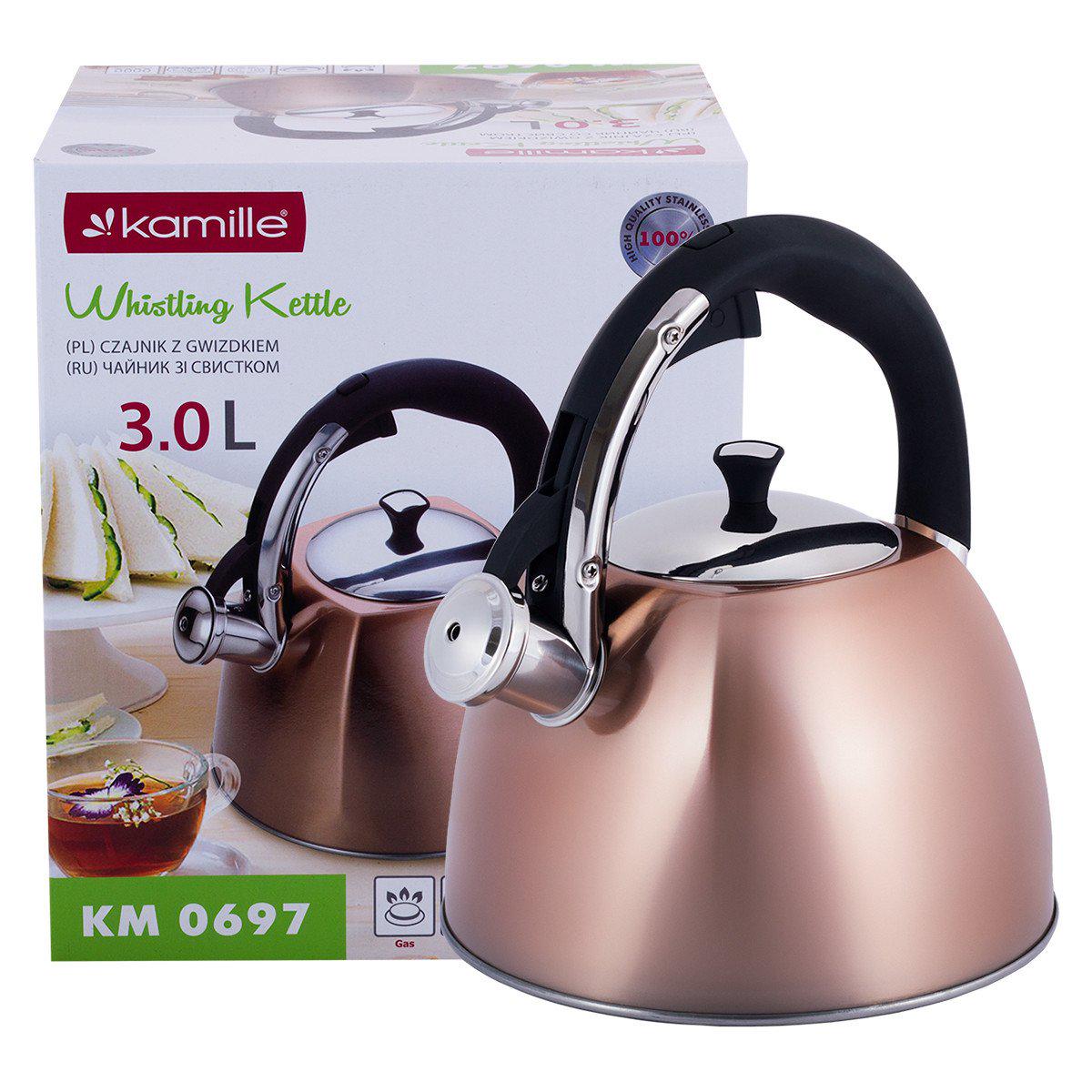 Чайник Kamille 3 л з нержавіючої сталі KM-0697