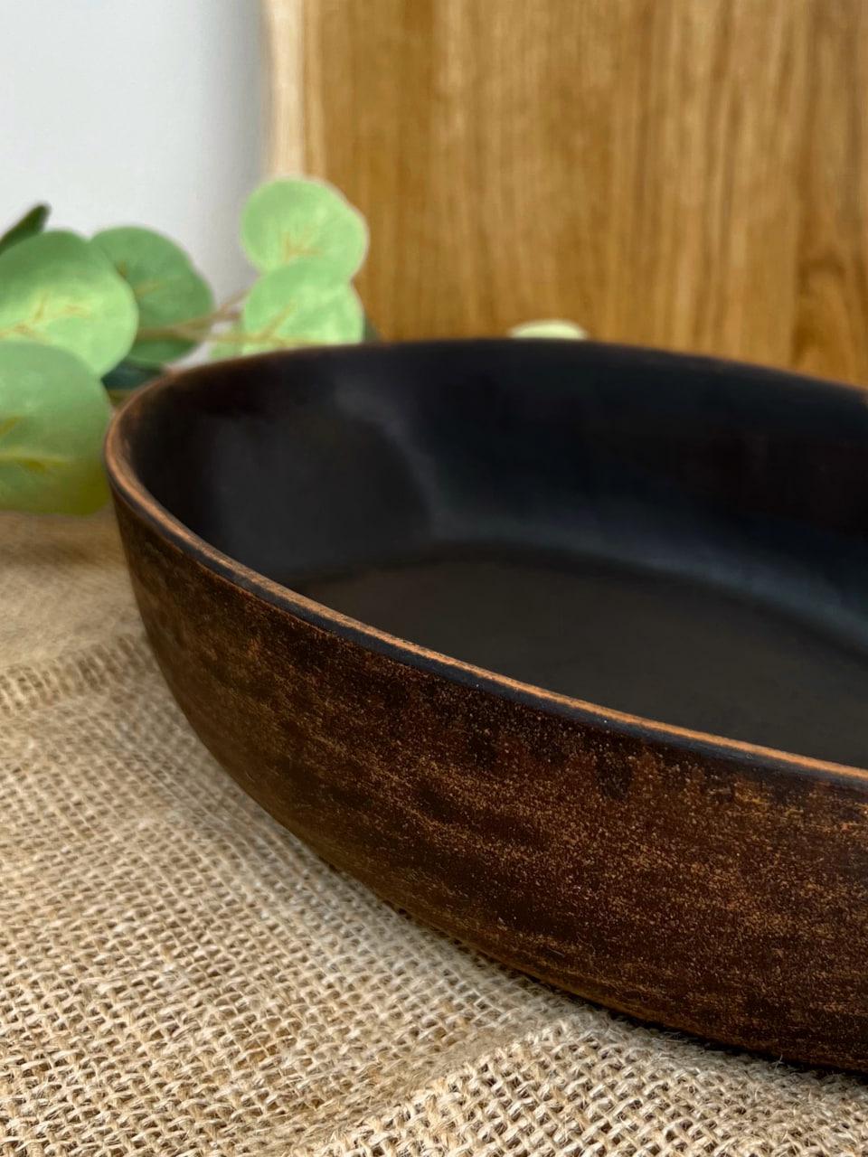 Блюдо под студень керамическое глиняное гладкое (3003-26) - фото 4 Блюдо под студень керамическое глиняное гладкое (3003-26) - фото 4