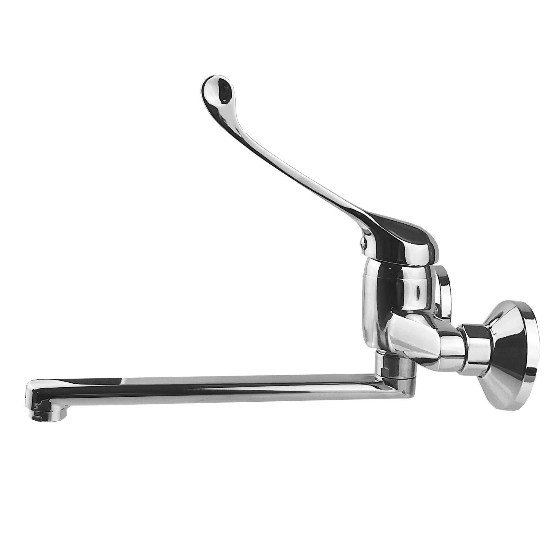 Смеситель для кухни Globus Lux CLINIC GLCA-1044 из стены L250 мм локтевой D40