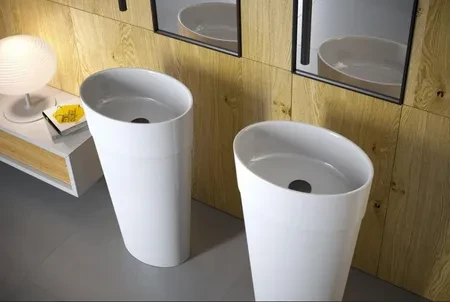 Умивальник Besco Uniqa Glam 32х46х84 см Графітовий (UMDUWGG) - фото 2 Умивальник Besco Uniqa Glam 32х46х84 см Графітовий (UMDUWGG) - фото 2