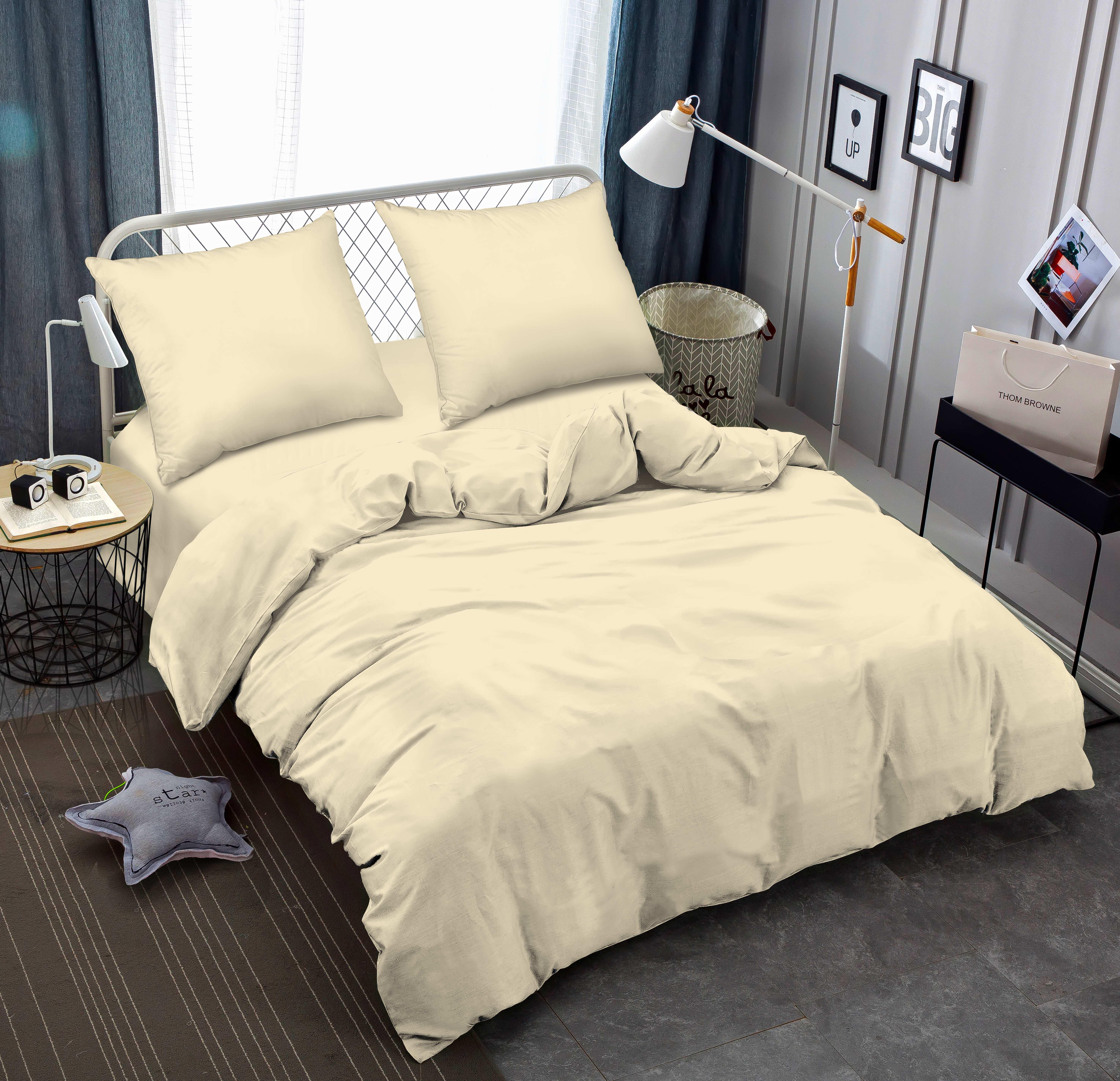 Комплект постельного белья Zastelli 12-0712 Vanilla жатка евро 200х220 Ванильный